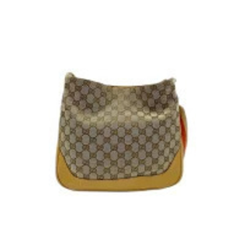 Gucci GG Canvas Bamboo Handbag Brown
